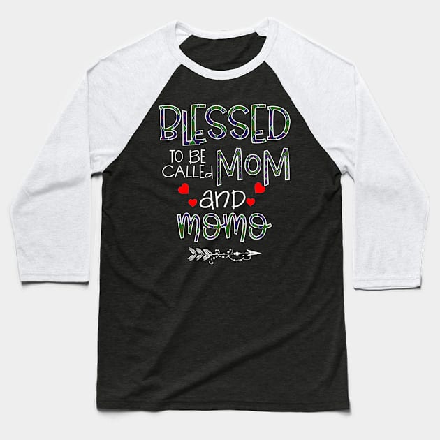 Blessed To be called Mom and momo Baseball T-Shirt by Barnard